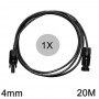 Athilex, 4mm MC4 verlengkabel zwart 1-20 Meter, Solar Cables, 4MM-BL-CB