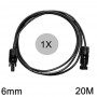 Athilex - Cablu prelungitor 6mm MC4 negru 1-20 metri - Cabluri Solare - 6MM-BL-CB