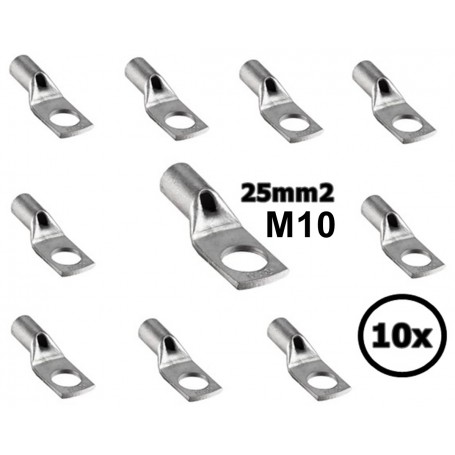 Sicame, 25 mm2 Kabelschuh M10 - Einzeln (10x set), Batteriekabel, DE25-10