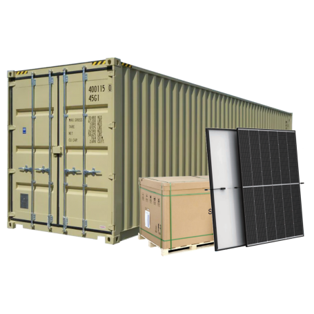 Trina Solar - CONTAINER ONLY - Trina Solar 505W Vertex S+ Dual Glass N Type i-TOPCon Solar Module - Black Frame/White Backshe...