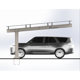 , Estructura metálica para cochera, Material de montaje solar, CARPORT