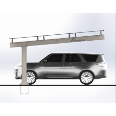 , Carport-Metallkonstruktion, Solar-Montagematerial, CARPORT