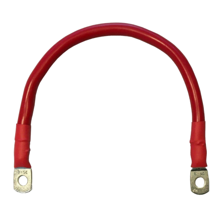 OEM, Batteriekabel rot 35mm² - 0.3 Meter - 1x M8 und 1x M10 Öse, Batteriekabel, DG002-35-30CM-RE-1XM8-1XM10