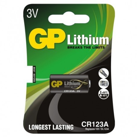 GP, GP CR123 CR123A DL123A CR17345 lithium battery, Other formats, BS102-CB