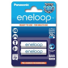 Eneloop - Panasonic Eneloop R3 AAA 800mAh Rechargeable Battery - (Duo Pack) - Size AAA - BS285-CB