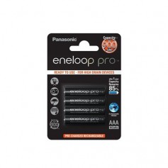 Eneloop, Panasonic eneloop Pro AAA 900mAh 1.2V Oplaadbare Batterij - Blister van 4 stuks, AAA formaat, ON1317-CB