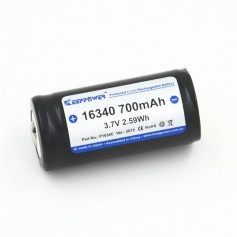 KeepPower, KeepPower 16340 700mAh 1.2A Rechargeable Battery, Other formats, NK074-CB