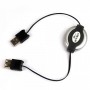 Oem, Data Cable 1M Roll-In USB M to USB F Black NED896, USB to USB cables, NED896