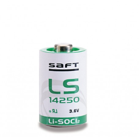 Lithium Batterie Saft LS14250 1/2AA 3,6Volt mit axialem Lötdraht 3,6V 1200mAh Li 