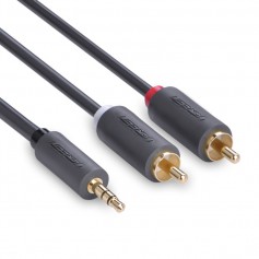 2 RCA male to 3.5mm Audio Jack male cable