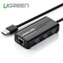 UGREEN - USB 3.0 Combo 10/100Mbps Ethernet 3 ports USB 3.0 Hub UG018 - Ports and hubs - UG018
