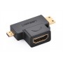 UGREEN - Mini+Micro-HDMI Male to HDMI Female Straight Adapter UG053 - HDMI adapters - UG053