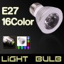 Oem, E27 4W 16 Color Dimmable LED Bulb with Remote Control, E27 LED, AL131-CB