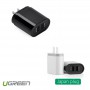 UGREEN - 2.4A / 1A 17W 5V USB Dual Wall Charger JP Plug Black UG155 - Plugs and Adapters - UG155