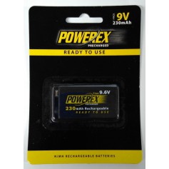 POWEREX, Powerex Precharged 9.6V 230mAh oplaadbaar, Andere formaten, NK166-CB