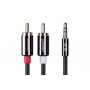UGREEN - 3.5mm Jack male to 2RCA male cable metal connector - Audio cables - UG281-CB