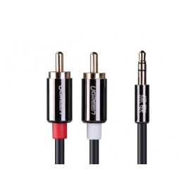 UGREEN, 3.5mm Jack male to 2RCA male cable metal connector, Audio cables, UG281-CB