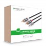 UGREEN - 3.5mm Jack male to 2RCA male cable metal connector - Audio cables - UG281-CB