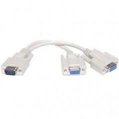Oem - VGA Splitter Cable PC 1 to 2 Monitors (duplicate image, not expand) - VGA adapters - YPC205
