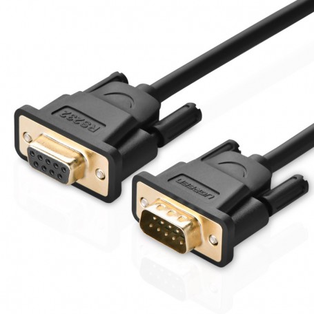 UGREEN - 3M DB9 to DB9 RS232 COM to COM Male to Female cable UG313 - RS 232 RS232 adapters - UG313