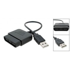 USB Cable Converter compatible with PlayStation 1 and 2 to PC
